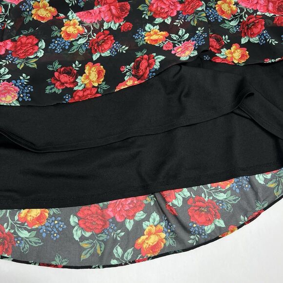 Torrid Mini Chiffon And Studio Floral Long Bell Sleeve Surplice Dress Women’s 5X - Picture 6 of 9